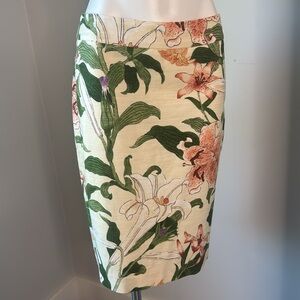 Early 2000 Ann Taylor Line Cotton Pencil Skirt size 8